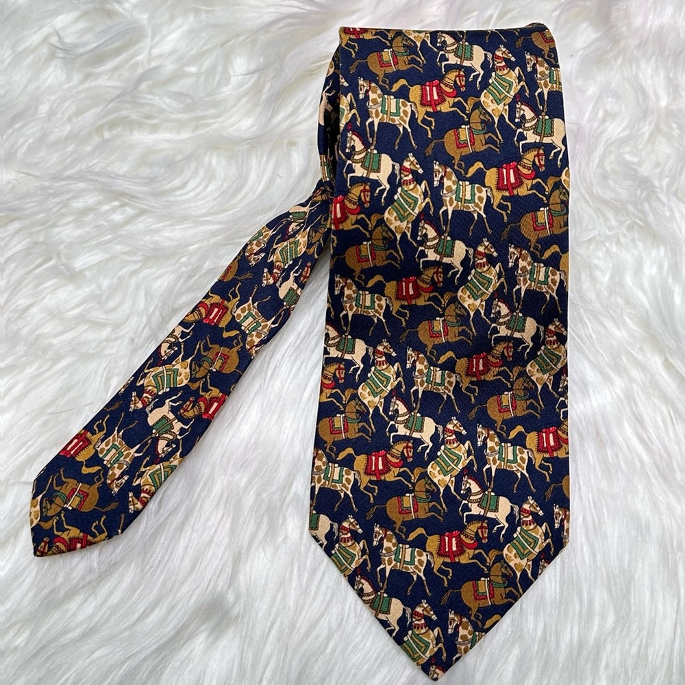 Salvatore Ferragamo Horse Print Tie